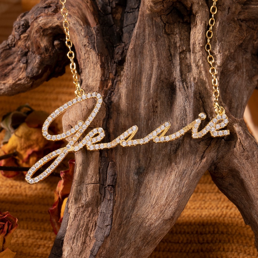 Personalized Minimalist Zircon Name Necklace Keepsake Gifts for Her Anniversary Gifts Unique Birthday Gift