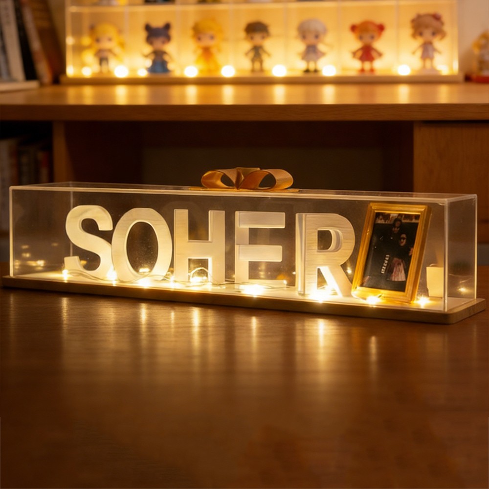 Personalized Couple Dual Name Illusion Love 3D Printed Sign Gift Ideas for Couples Anniversary Gift Valentine's Day Gifts 