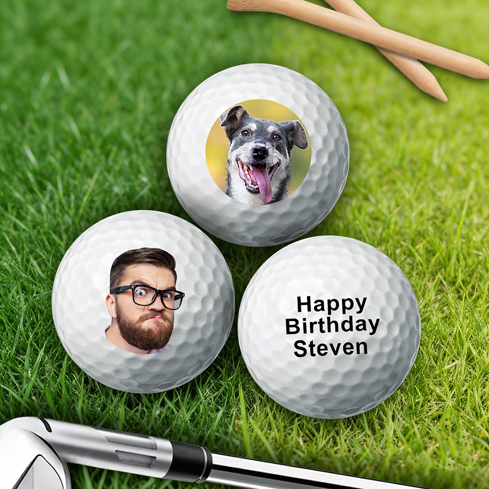 Personalized Golf Balls with Photo Groomsmen Gift Golf Gifts for Men Unique Gift for Golf Lovers Birthday Gift for Him