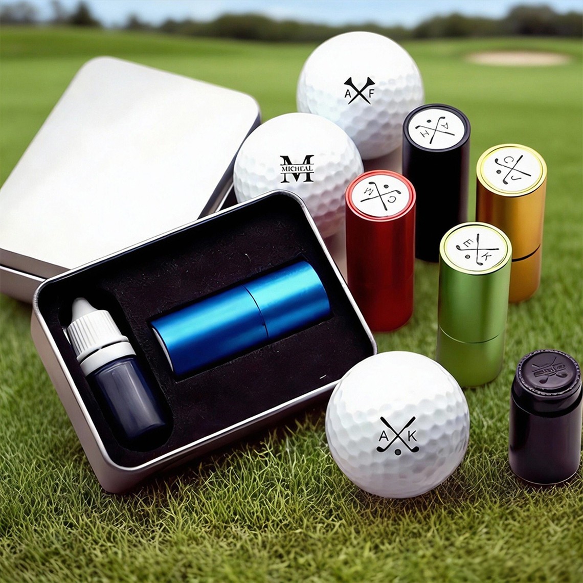 Personalized Golf Ball Stamp Golf Accessories For Men Unique Gifts for Golf Players Golf Gifts for Dad Husband