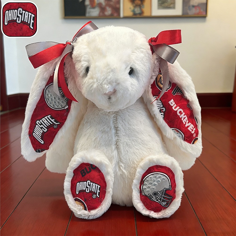 Ohio State University Custom Collegiate Bunny Perfect Gift for Students Grads