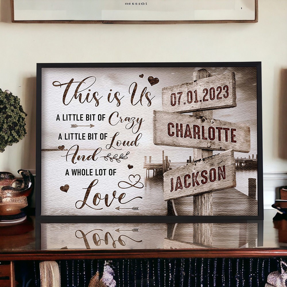 Personalized Vintage Street Sign with Names Unique Gifts for Couples Anniversary Gift for Husband Valentine's Day Gifts