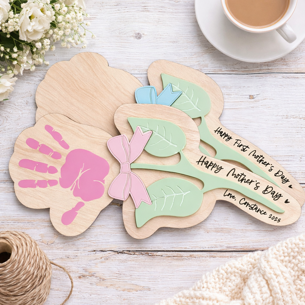 First Mothers Day DIY Handprint Sign Unique Gift for Mom Mother's Day Gifts