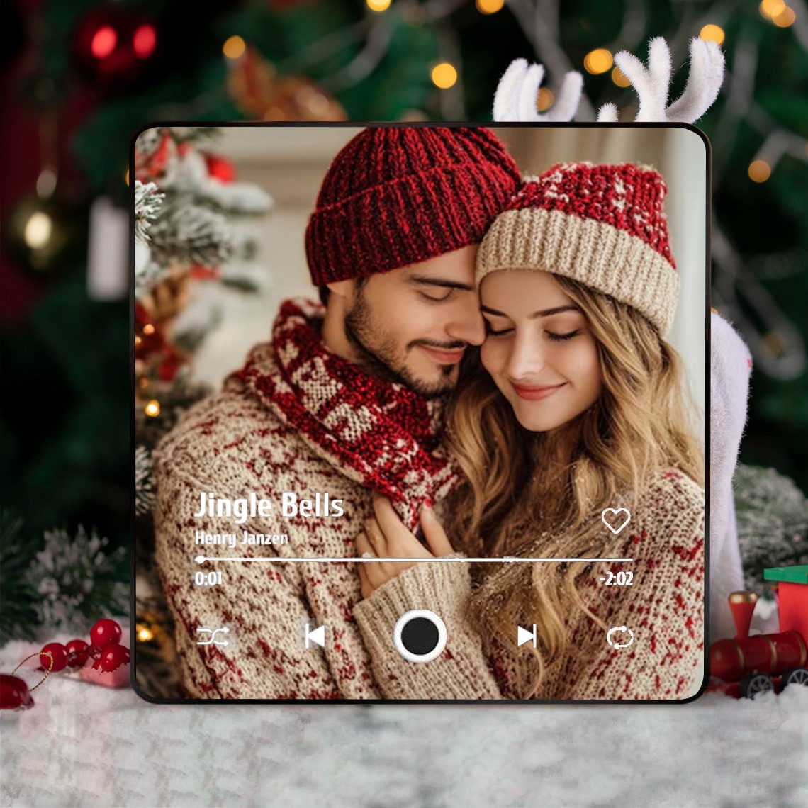 Personalized Spotify Photo Music Album Fridge Magnet Custom Refrigerator Magnet for Couples Anniversary Gift Christmas Gifts