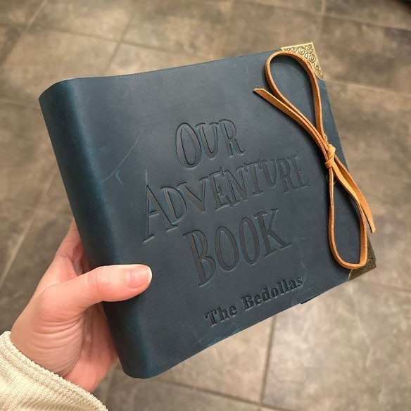 Personalized Leather Scrapbook Photo Album Our Adventure Book Anniversary Gift Ideas Valentine's Day Gift for Couples