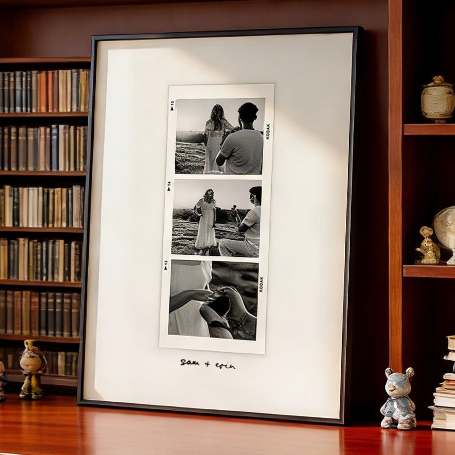 Custom Couples Photo Print Frame Engagement Gifts Wedding Anniversary Gift for Him Her Valentine's Day Gifts