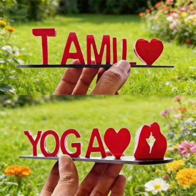 Personalized 3D Printed Dual Name Illusion Sign for Couples Anniversary Gifts for Her Valentine's Day Gift