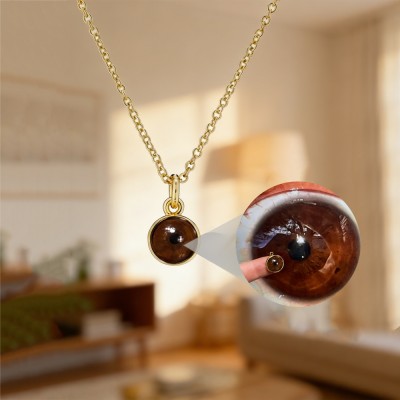 Custom Eye Pendant Necklace Unique Gift for Couples Anniversary Gift for Her Him Valentine's Day Gift Ideas