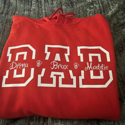 Personalized Dad Embroidered Sweatshirt Hoodie Father's Day Gifts Unique Gift Ideas