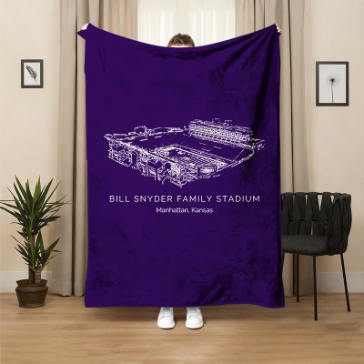 Bill Snyder Family Stadium Football Blanket for Game Day Gift for Sport Lovers Christmas Gift