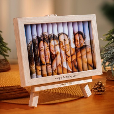 Personalized Wood Photo Frame for Couple Anniversary Gift for Wife Husband Christmas Gifts