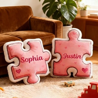Personalized Puzzle Piece Pillow Gift Ideas for Couples Anniversary Gift Valentine's Day Gifts