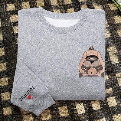 Custom Couple Embroidered Spicy Portrait Sweatshirt From Photo Anniversary Gifts for Him Valentine's Day Gift for Boyfriend