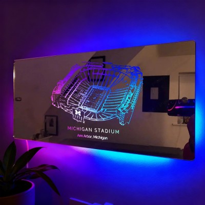 Michigan Stadium Mirror Light Unique Gifts For Sports Lovers Christmas Gift Game Day Gift