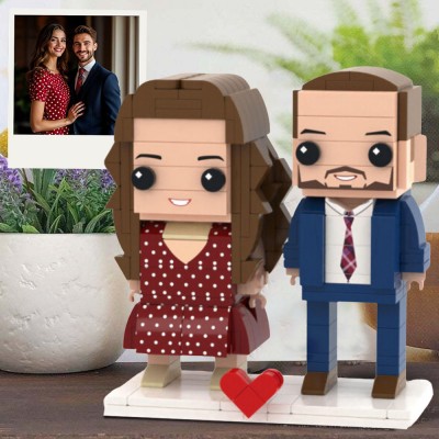 Custom Couple Full Body Brick Figures Personalized Gifts for Couples Unique Anniversary Gift for Wife