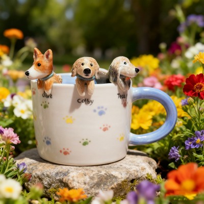 Custom Pet Figure Mug with Name Memorial Gift for Dog Lovers Pet Lover Gifts Christmas Gift