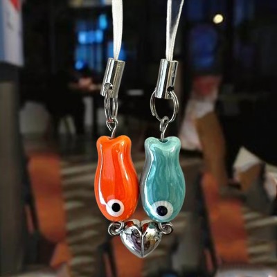 Magnetic Matching Fish Keychain Set Gifts for Boyfriend Girlfriend Cute Gifts for Best Friend