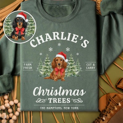 Personalized Pet Dog Portrait Sweatshirt with Name Unique Pet Lover Gifts Christmas Gifts for Dog Lovers