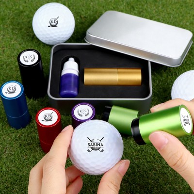 Personalized Golf Ball Stamp with Initial and Name for Men Birthday Gift for Him Unique Gifts for Golf Lovers