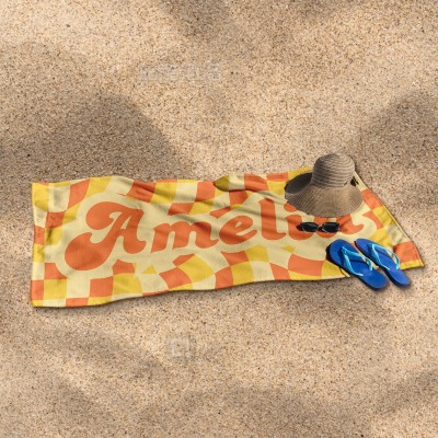 Personalized Beach Towel with Name Summer Gift for Kids Birthday Gift Ideas