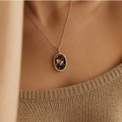 Personalized Photo Necklace for Women Keepsake Gifts for Mom Memorial Gift Birthday Gift for Her Mother's Day Gift