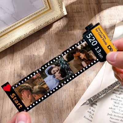 Custom Photo Film Roll Keychain Love Gifts for Soulmate Anniversary Gift for Him Valentine's Day Gifts for Boyfriend