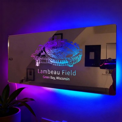 Lambeau Field Stadium Mirror Light Unique Gifts For Sports Lovers Christmas Gift Game Day Gift