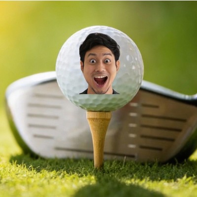 Personalized Golf Ball with Face On It for Men Golfer Sport Gift Funny Golf Lover Gifts Gift Ideas for Dad Husband
