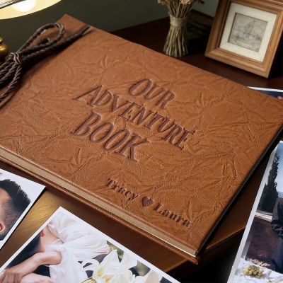 Custom Our Adventure Book Scrapbook Photo Album Unique Gift for Couples Anniversary Gift for Him Valentine's Day Gifts