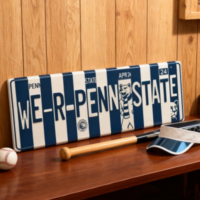 We Are Penn State License Plate Sign Penn State Nittany Lions Wall Art Dorm & Game Day Decor Christmas Gift