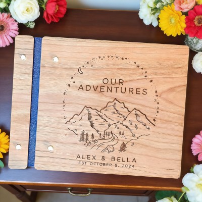 Custom Our Adventure Book Couples Scrapbook Photo Album Keepsake Gift for Boyfriend Anniversary Gift Valentine's Day Gifts