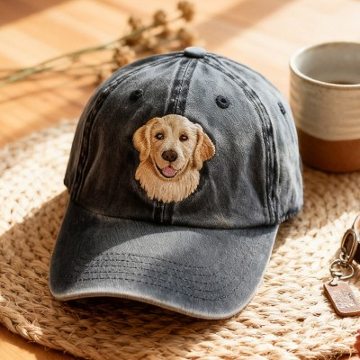 Custom Embroidered Pet Portrait Hat Personalized Dog & Cat Baseball Cap Gift for Dog Owners Pet Lover Gift Christmas Gift
