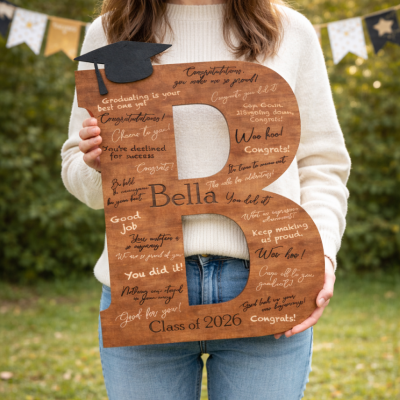 Custom Graduation Name Sign Her/Him Grad Party Decorations