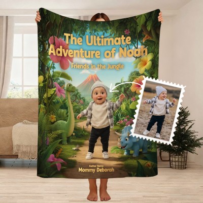Personalized Baby Photo Blanket Kids Toddler Gift Birthday Gift for Kids Christmas Gift Ideas