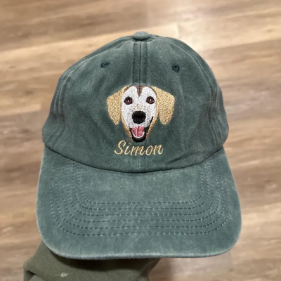Custom Embroidered Pet Portrait Hat Personalized Dog & Cat Baseball Cap Gift for Dog Owners Pet Lover Gift Christmas Gift