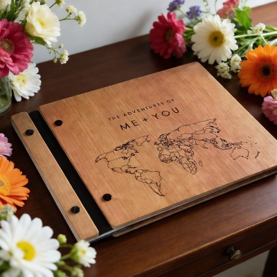Personalized Adventure Book Scrapbook for Couples Anniversary Gift for Him Valentine's Day Gifts for Boyfriend