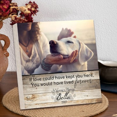 Personalized Pet Memorial Wood Photo Block Pet Memorial Gift Unique Gift for Dog Lovers Pet Loss Gift 