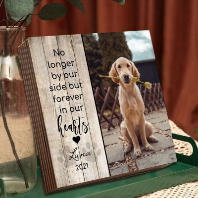Personalized Pet Memorial Wood Photo Block Pet Memorial Gift Unique Gift for Dog Lovers Pet Loss Gift 