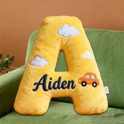 Personalized Racing Day Letter Pillow with Custom Name Christmas Gift for Racing Lovers