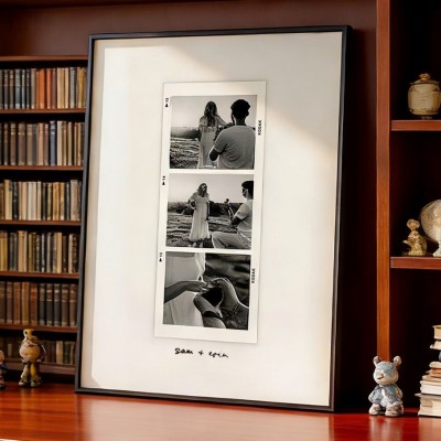 Custom Couples Photo Print Frame Engagement Gifts Wedding Anniversary Gift for Him Her Valentine's Day Gifts