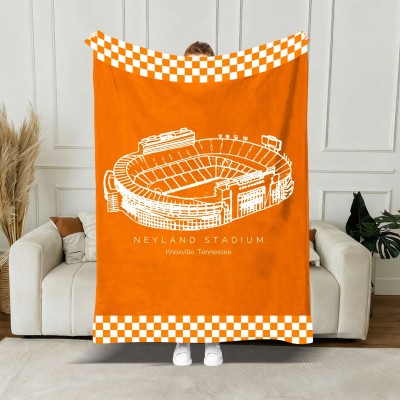 Neyland Stadium Football Blanket for Game Day Gift for Sport Lovers Christmas Gift