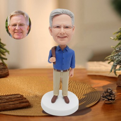 Custom Bobblehead from Photo for Men Unique Gifts for Grandpa Dad Anniversary Gift for Him