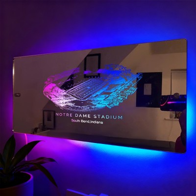 Notre Dame Memorial Stadium Mirror Light Unique Gifts For Sports Lovers Christmas Gift Game Day Gift