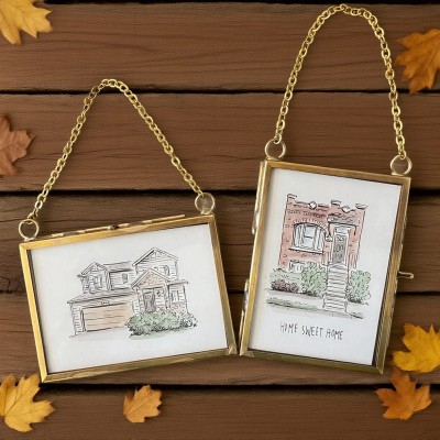 Custom House Portrait Ornament First Home Gift Christmas Tree Keepsake Ornament Unique Christmas Gifts