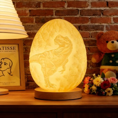 Personalized Dinosaur Egg Lamp Night Light Unique Gifts for Kids Birthday Gift Ideas Christmas Gift