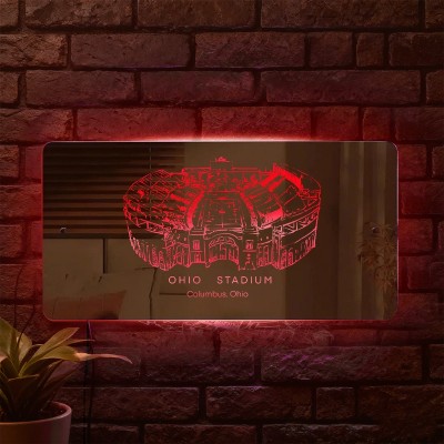 Ohio Stadium Mirror Light Unique Gifts For Sports Lovers Christmas Gift Game Day Gift