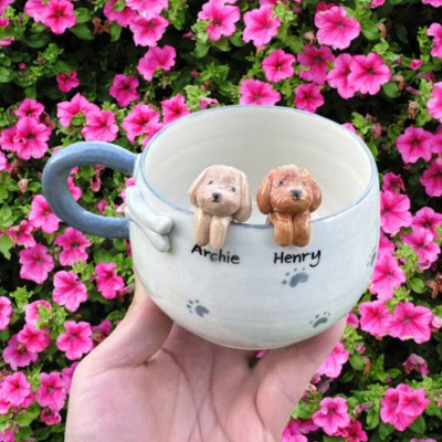 Custom Pet Figure Mug Keepsake Gifts for Pet Lovers Unique Gifts for Dog Owners 