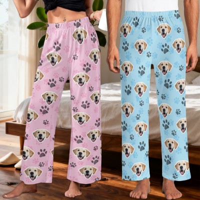 Custom Pet Portrait Pajama Pants Personalized Dog Face Pajamas Pants Unique Gift for Pet Lover Christmas Gifts