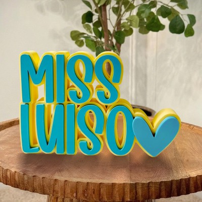Personalized 3D Teacher Desk Name Plate Sign Office Decor Custom Gift for Teachers
