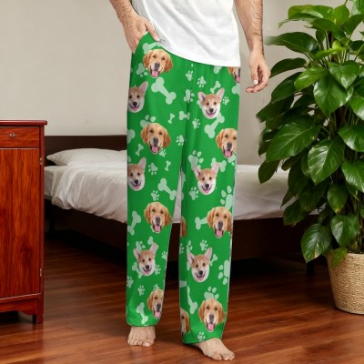 Custom Pet Portrait Pajama Pants Personalized Dog Face Pajamas Pants Unique Gift for Pet Lover Christmas Gifts